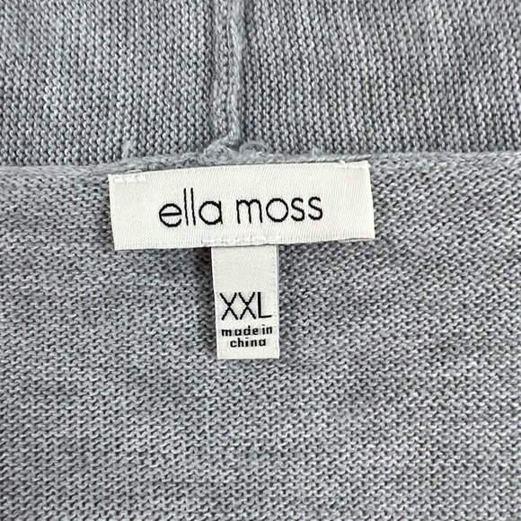 Ella Moss Womens Sweater XXL Gray Open Front  Cardigan Sweater Knit Soft - Picture 6 of 13